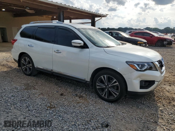 2017 Nissan Pathfinder Platinum with VIN 5N1DR2MN8HC651164, listed as a Copart auction lot 54585505 with 98,691 mi miles and Salvage title. Bid and sale history available at DreamBid. Image 4.