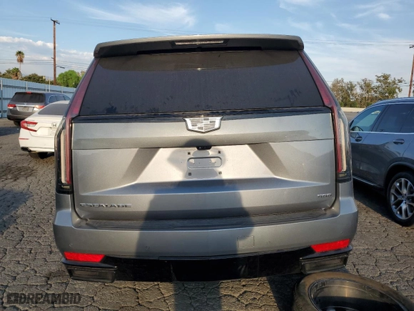 2021 Cadillac Escalade Sport Platinum with VIN 1GYS4GKL5MR474065, listed as a Copart auction lot 75037764 with 30,906 mi miles and Salvage Title. Bid and sale history available at carsss.com. Image 6.