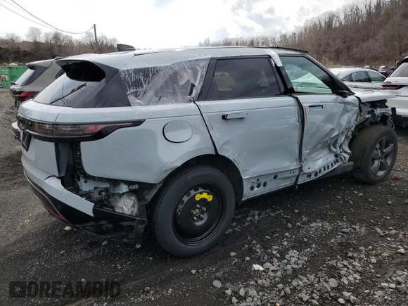 2025 Land Rover Range Rover Velar Dynamic SE with VIN SALYL2EX9SA809949, listed as a Copart auction lot 51933345 with 3,804 mi miles and Salvage title. Bid and sale history available at DreamBid. Image 3.