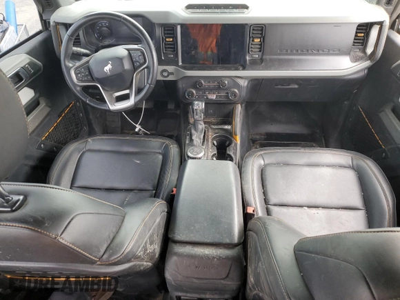 2022 Ford Bronco с VIN 1FMDE5CP9NLA76116, выставлен на аукционе Copart как лот 49716545 с пробегом 56 654 миль миль и Списание • Salvage title. История ставок и продаж доступна на DreamBid. Изображение 8.