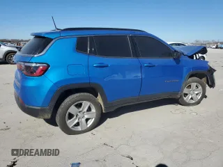 2022 Jeep Compass Latitude with VIN 3C4NJDBB3NT231753, listed as a Copart auction lot 47305435 with 53,864 mi miles and Salvage title. Bid and sale history available at DreamBid. Image 3.