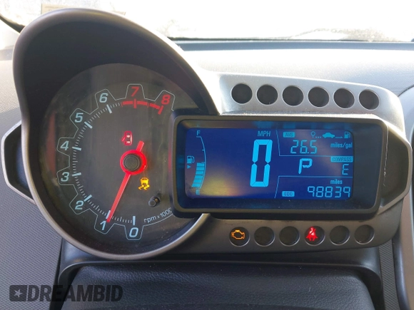 2013 Chevrolet Sonic LT with VIN 1G1JC6SB2D4256838, listed as a IAAI auction lot 41443769 with 98,839 mi miles. Bid and sale history available at carsss.com. Image 7.