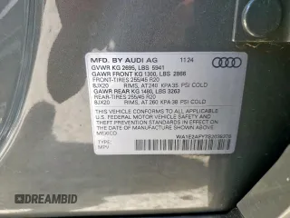 2025 Audi Q5 S line Premium Plus с VIN WA1E2AFY7S2038376, выставлен на аукционе Copart как лот 63291295 с пробегом Не указан миль и Списание • Salvage title. История ставок и продаж доступна на DreamBid. Изображение 13.