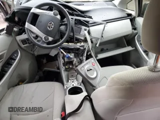 2012 Toyota Prius One with VIN JTDKN3DU1C5425677, listed as a Copart auction lot 52380585 with 0 mi miles and Salvage Title. Bid and sale history available at carsss.com. Image 8.