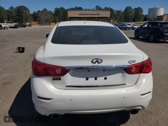 2015 Infiniti Q50 Premium with VIN JN1BV7AP0FM340185, listed as a Copart auction lot 50610755 with 126,895 mi miles and Salvage Title. Bid and sale history available at carsss.com. Image 6.