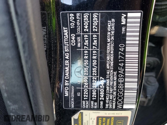 2010 Mercedes-Benz GLK 350 with VIN WDCGG8HB9AF417740, listed as a Copart auction lot 52451695 with 221,985 mi miles and Salvage Title. Bid and sale history available at carsss.com. Image 12.