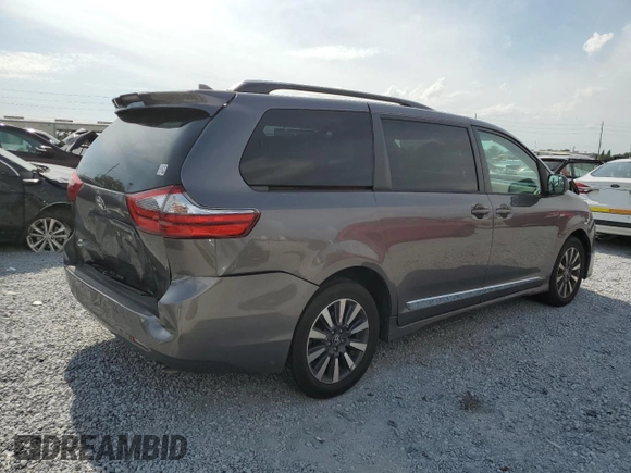 2020 Toyota Sienna LE with VIN 5TDJZ3DC5LS241702, listed as a Copart auction lot 59013815 with 49,087 mi miles and Salvage title. Bid and sale history available at DreamBid. Image 3.
