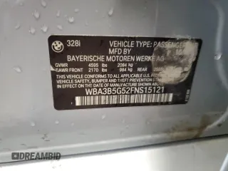 2015 BMW 3 Series 328i xDrive с VIN WBA3B5G52FNS15121, выставлен на аукционе Copart как лот 60966165 с пробегом 105 663 миль миль и Списание • Salvage title. История ставок и продаж доступна на DreamBid. Изображение 13.