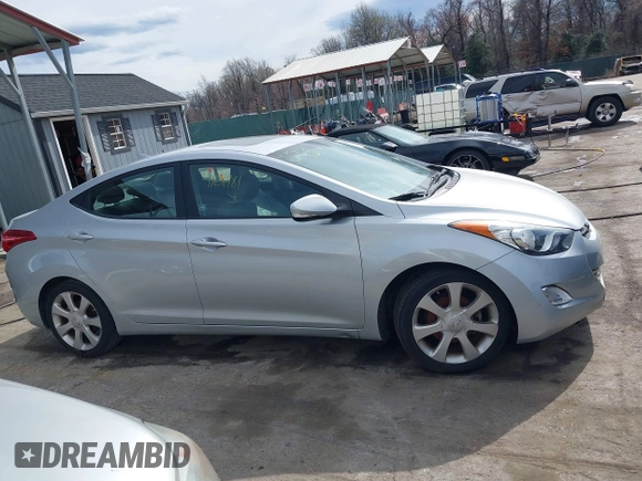 2013 Hyundai Elantra Limited with VIN 5NPDH4AE2DH191473, listed as a IAAI auction lot 41856481 with 54,705 mi miles and . Bid and sale history available at DreamBid. Image 13.