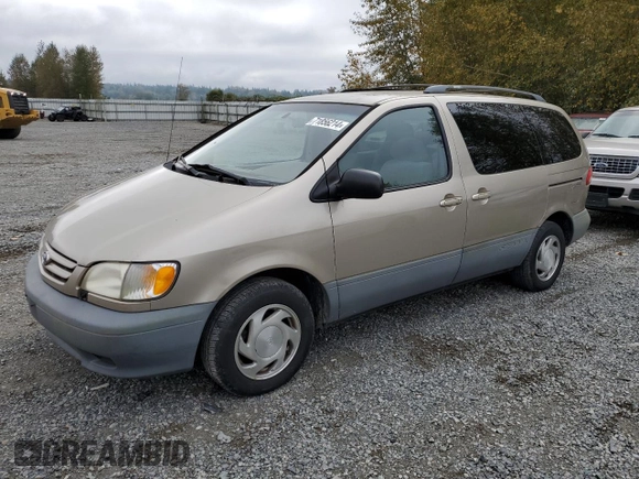 2001 Toyota Sienna LE with VIN 4T3ZF13C11U382702, listed as a Copart auction lot 71856214 with 220,475 mi miles and Clean Title. Bid and sale history available at carsss.com. Image 1.
