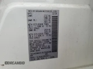 2015 Nissan Pathfinder S with VIN 5N1AR2MN5FC626688, listed as a Copart auction lot 58366045 with 148,900 mi miles and Salvage title. Bid and sale history available at DreamBid. Image 13.