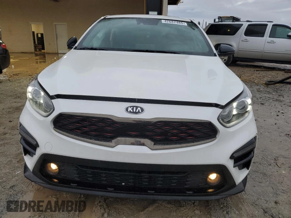 2021 Kia Forte GT-Line with VIN 3KPF34AD0ME390346, listed as a Copart auction lot 42682485 with 57,787 mi miles and Salvage Title. Bid and sale history available at carsss.com. Image 5.