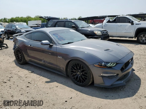 2021 Ford Mustang GT with VIN 1FA6P8CF0M5117502, listed as a Copart auction lot 58995535 with 29,087 mi miles and Salvage title. Bid and sale history available at DreamBid. Image 4.