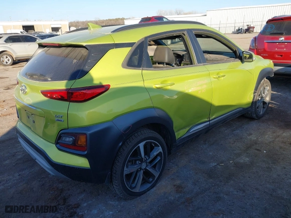 2019 Hyundai Kona Limited with VIN KM8K3CA54KU275423, listed as a IAAI auction lot 41113802 with 87,196 mi miles. Bid and sale history available at carsss.com. Image 4.