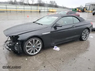 2016 BMW 6 Series 650i with VIN WBA6F5C5XGD996596, listed as a Copart auction lot 43381755 with 56,593 mi miles and Salvage Title. Bid and sale history available at carsss.com. Image 1.