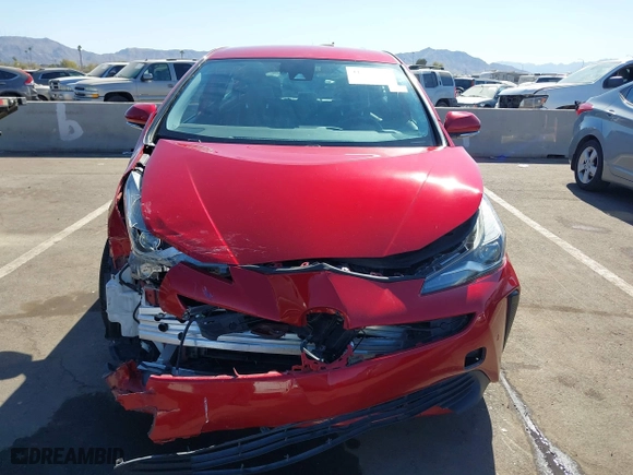 2019 Toyota Prius L Eco with VIN JTDKARFU1K3087249, listed as a IAAI auction lot 41583992 with 55,486 mi miles. Bid and sale history available at carsss.com. Image 12.