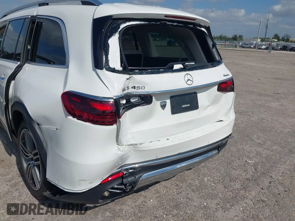 2024 Mercedes-Benz GLS 450 z VIN 4JGFF5KE0RB133823, wystawiony jako IAAI lot #42096277 z przebiegiem 21 828 mil mil oraz . Historia ofert i sprzedaży dostępna na DreamBid. Obrazek 6.