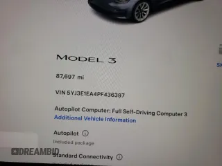 2023 Tesla Model 3 с VIN 5YJ3E1EA4PF436397, выставлен на аукционе Copart как лот 64508785 с пробегом 87 697 миль миль и Чистый • Clean title. История ставок и продаж доступна на DreamBid. Изображение 9.