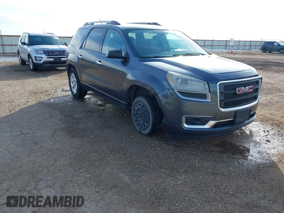 2014 GMC Acadia SLE with VIN 1GKKRNED4EJ323433, listed as a IAAI auction lot 41419175 with 165,015 mi miles and . Bid and sale history available at carsss.com. Image 1.