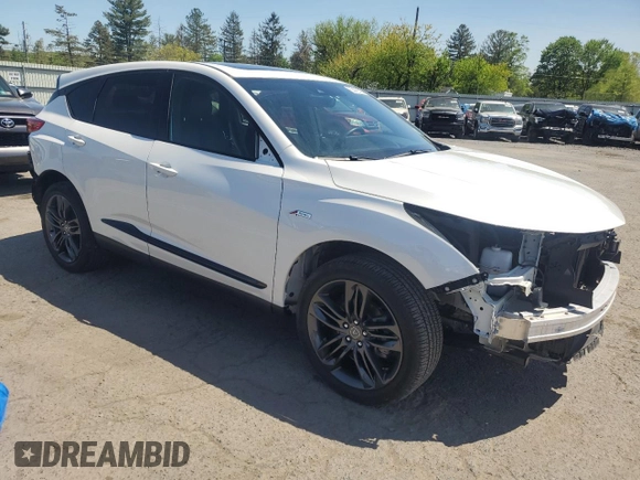 2023 Acura RDX w/A-Spec Package with VIN 5J8TC2H63PL000643, listed as a Copart auction lot 55419785 with 45,613 mi miles and Salvage Title. Bid and sale history available at carsss.com. Image 4.
