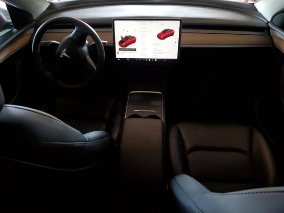 2023 Tesla Model Y Long Range with VIN 7SAYGDEE1PF893126, listed as a Copart auction lot 50743895 with 19,861 mi miles and Salvage Title. Bid and sale history available at carsss.com. Image 8.
