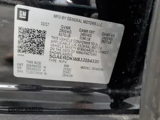 2018 Buick Enclave Avenir with VIN 5GAERDKW8JJ154330, listed as a Copart auction lot 44071915 with Not Provided miles and Salvage Title. Bid and sale history available at DreamBid. Image 13.
