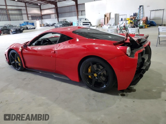 2011 Ferrari 458 Italia z VIN ZFF67NFA2B0180802, wystawiony jako Copart lot #78984894 z przebiegiem 33 420 mil mil oraz Szkody całkowita. Historia ofert i sprzedaży dostępna na DreamBid. Obrazek 2.