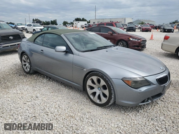2004 BMW 6 Series 645Ci with VIN WBAEK73434B321139, listed as a Copart auction lot 70976914 with 122,418 mi miles and Clean Title. Bid and sale history available at carsss.com. Image 4.