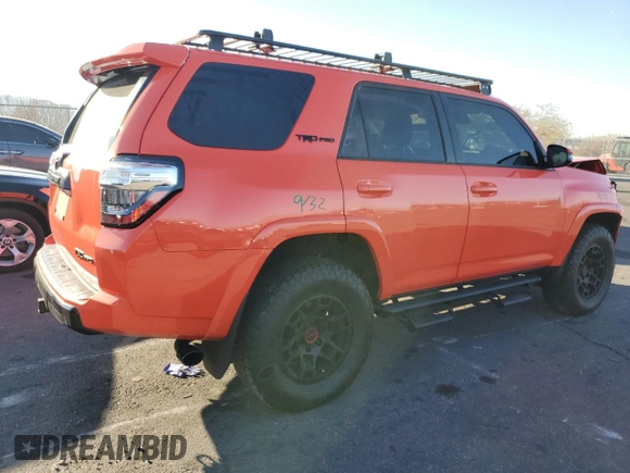 2023 Toyota 4Runner TRD Pro with VIN JTELU5JR5P6135571, listed as a Copart auction lot 43083975 with 19,428 mi miles and Salvage title. Bid and sale history available at DreamBid. Image 3.