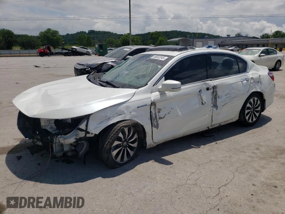 2017 Honda Accord Touring with VIN JHMCR6F7XHC018105, listed as a Copart auction lot 58632345 with 116,930 mi miles and Salvage title. Bid and sale history available at DreamBid. Image 1.