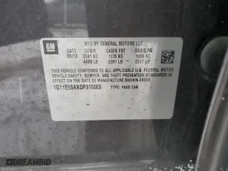 2013 Chevrolet Malibu LT with VIN 1G11E5SAXDF310063, listed as a Copart auction lot 44921185 with 182,550 mi miles and Salvage Title. Bid and sale history available at carsss.com. Image 14.