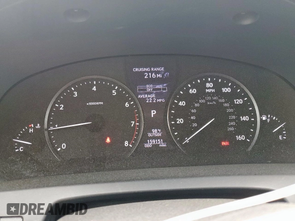 2013 Lexus LS 460 z VIN JTHBL5EF8D5119058, wystawiony jako Copart lot #56213275 z przebiegiem 159 151 mil mil oraz Szkoda całkowita • Salvage title. Historia ofert i sprzedaży dostępna na DreamBid. Obrazek 9.