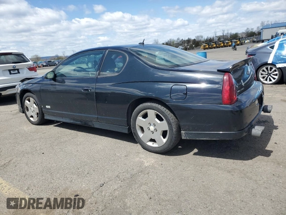 2006 Chevrolet Monte Carlo SS with VIN 2G1WL16C669234529, listed as a Copart auction lot 52373025 with 118,827 mi miles and Salvage Title. Bid and sale history available at carsss.com. Image 2.