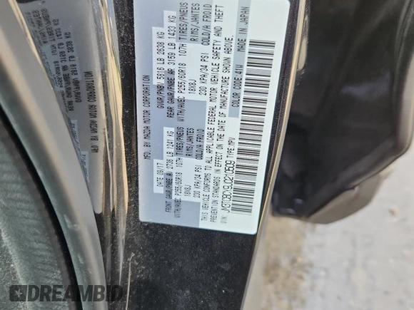 2018 Mazda CX-9 Touring with VIN JM3TCBCY9J0210509, listed as a Copart auction lot 64092615 with 184,387 mi miles and Clean title. Bid and sale history available at DreamBid. Image 14.