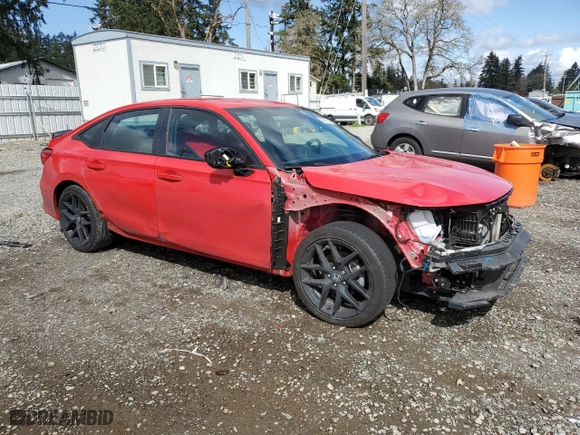 2024 Honda Civic Sedan Sport with VIN 2HGFE2F58RH591263, listed as a Copart auction lot 52949745 with 18,625 mi miles and Salvage Title. Bid and sale history available at carsss.com. Image 4.
