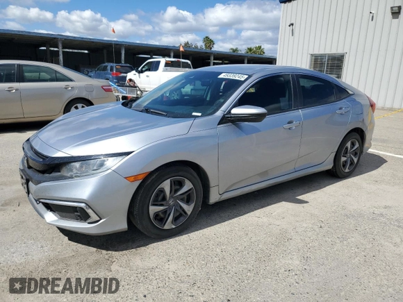 2019 Honda Civic Sedan LX with VIN 19XFC2F65KE047480, listed as a Copart auction lot 49339245 with 98,549 mi miles and Salvage Title. Bid and sale history available at carsss.com. Image 1.