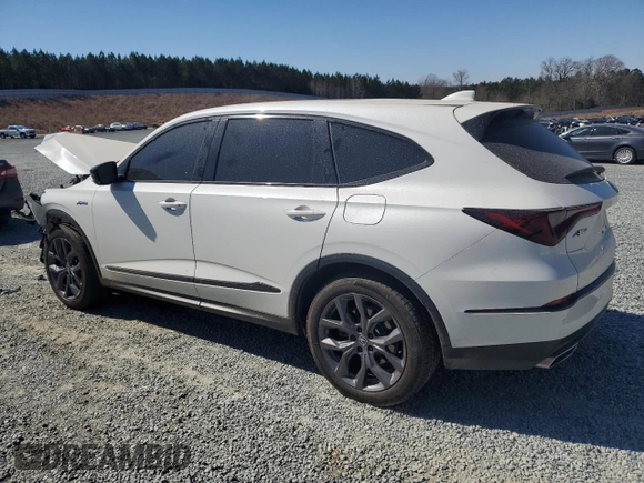 2022 Acura MDX w/A-Spec Package with VIN 5J8YE1H02NL032874, listed as a Copart auction lot 46154755 with 0 mi miles and Salvage Title. Bid and sale history available at carsss.com. Image 2.