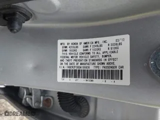 2013 Honda Accord Sdn LX with VIN 1HGCR2F36DA156836, listed as a IAAI auction lot 41909776 with 138,753 mi miles. Bid and sale history available at carsss.com. Image 9.