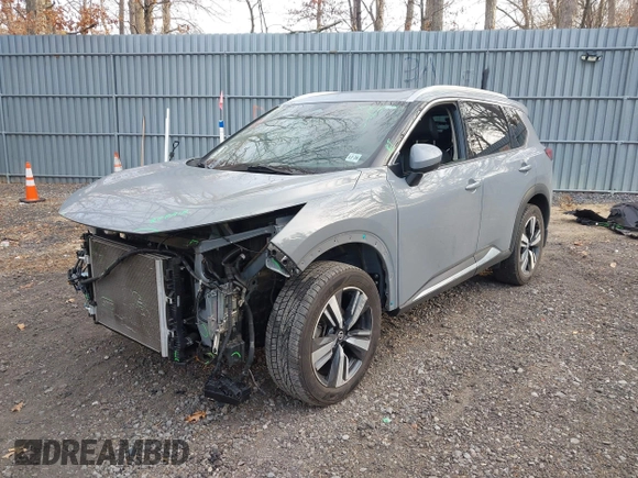 2021 Nissan Rogue Platinum with VIN JN8AT3DD4MW304014, listed as a IAAI auction lot 41768292 with 60,540 mi miles. Bid and sale history available at carsss.com. Image 17.
