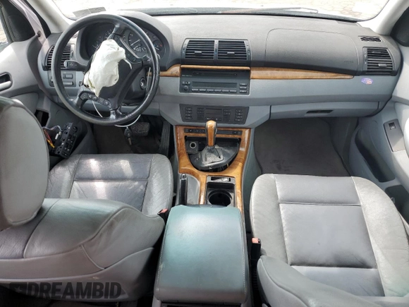 2001 BMW X5 3.0i with VIN WBAFA53561LM75340, listed as a Copart auction lot 51301545 with 0 mi miles and Salvage Title. Bid and sale history available at carsss.com. Image 8.
