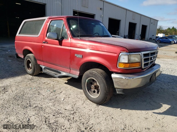 1996 Ford Bronco XL with VIN 1FMEU15N3TLB26372, listed as a Copart auction lot 42698355 with 272,328 mi miles and Salvage Title. Bid and sale history available at carsss.com. Image 4.