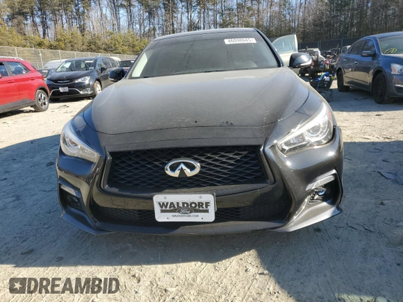2018 Infiniti Q50 3.0t LUXE with VIN JN1EV7AR6JM440783, listed as a Copart auction lot 46098645 with 60,221 mi miles and Salvage Title. Bid and sale history available at carsss.com. Image 5.