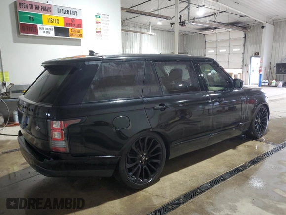 2016 Land Rover Range Rover Supercharged with VIN SALGS3EF6GA300873, listed as a Copart auction lot 47784755 with Not provided miles and Clean title. Bid and sale history available at DreamBid. Image 3.