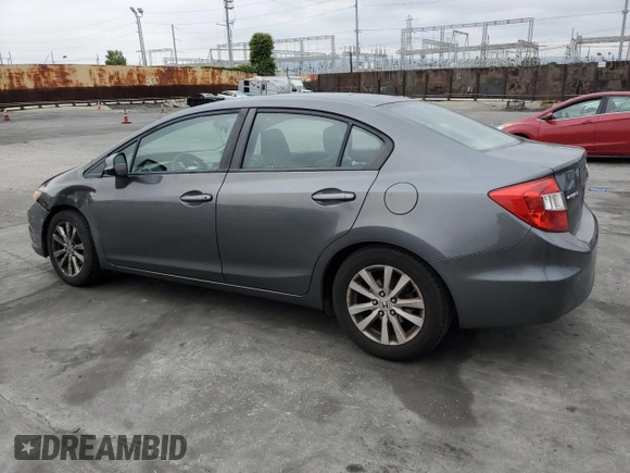 2012 Honda Civic EX with VIN 2HGFB2F88CH554322, listed as a Copart auction lot 55303165 with 192,132 mi miles and Salvage Title. Bid and sale history available at DreamBid. Image 2.