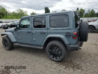 2025 Jeep Wrangler Sahara with VIN 1C4RJXP6XSW585466, listed as a Copart auction lot 62947775 with 1,538 mi miles and Clean title. Bid and sale history available at DreamBid. Image 2.