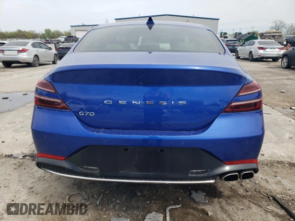 2022 Genesis G70 2.0T with VIN KMTG34TA2NU087158, listed as a Copart auction lot 51436075 with 30,069 mi miles and Salvage Title. Bid and sale history available at carsss.com. Image 6.