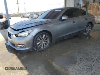 2015 Infiniti Q50 Premium with VIN JN1BV7AP4FM352677, listed as a Copart auction lot 51815065 with 115,849 mi miles and Salvage Title. Bid and sale history available at carsss.com. Image 1.