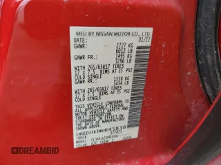 2022 Nissan Frontier SV with VIN 1N6ED1FK3NN645838, listed as a Copart auction lot 87378654 with 32,853 mi miles and Salvage Title. Bid and sale history available at carsss.com. Image 12.