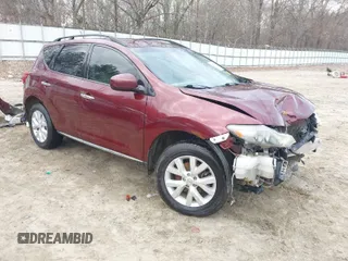 2009 Nissan Murano SL with VIN JN8AZ18U59W027281, listed as a IAAI auction lot 41526225 with 180,727 mi miles. Bid and sale history available at carsss.com. Image 1.