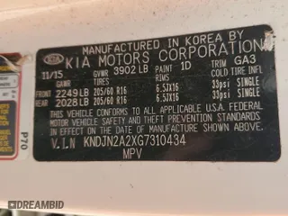 2016 Kia Soul with VIN KNDJN2A2XG7310434, listed as a Copart auction lot 49296635 with 92,795 mi miles and Salvage Title. Bid and sale history available at carsss.com. Image 12.